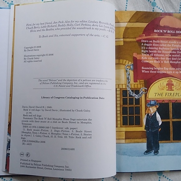 Rock N Roll Dogs Davis Davis Children's Hardcover Book Music Daycare Preschool - Picture 4 of 5